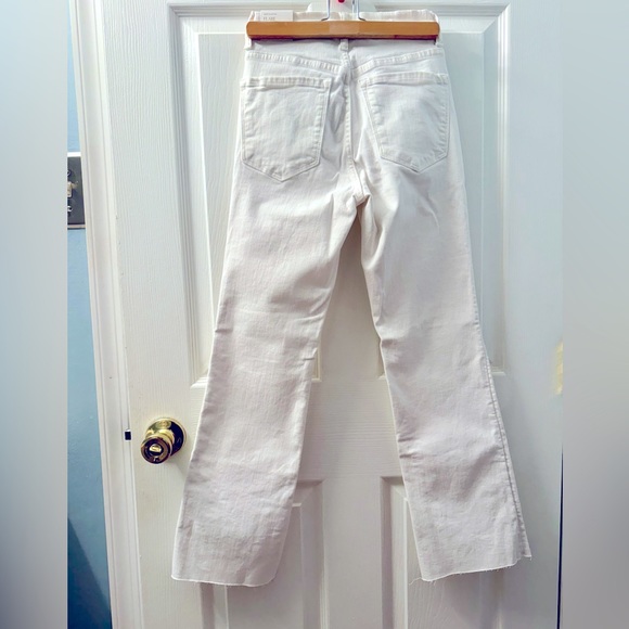 NWT Mango MNG Sienna Kick Flare Crop in White High Rise (USA Size 1) - Picture 13 of 15